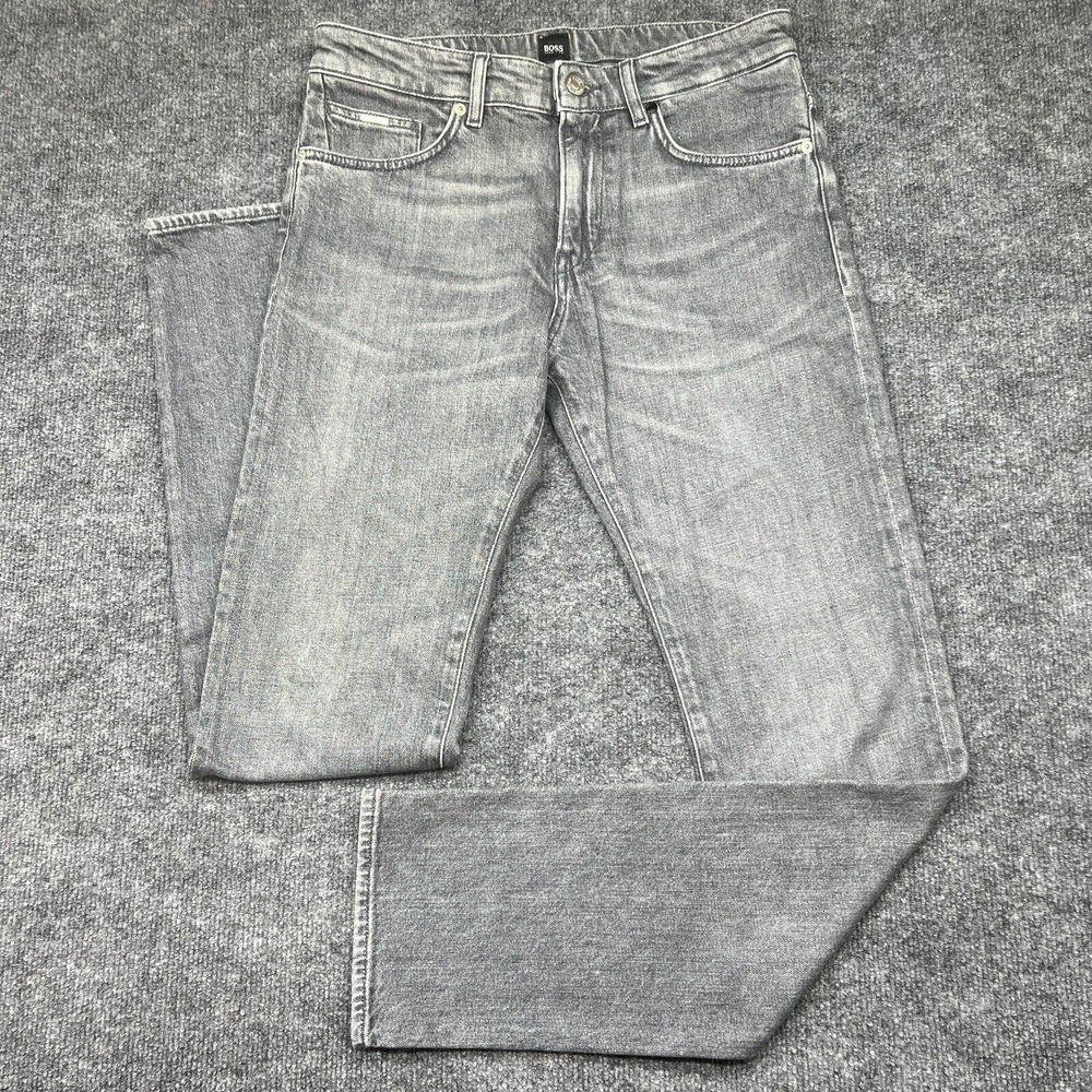 Hugo Boss Jeans Men 30x31 Gray Candiani Stretch Italian Fabric City Preppy